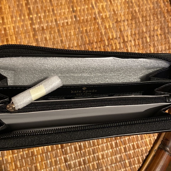 Kate Spade greta court glitter neda wallet in black nwt - Picture 4 of 6